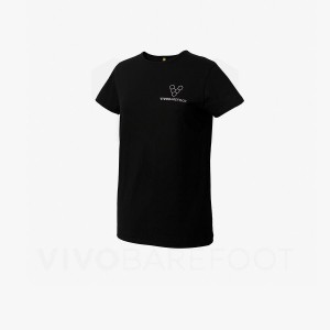 Camiseta Vivobarefoot Rapanui Deporte Hombre Negras | AR165DO