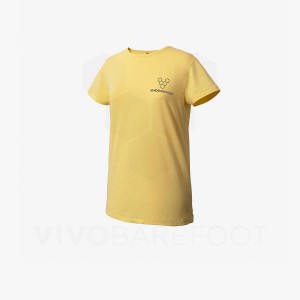 Camiseta Vivobarefoot Rapanui Deporte Hombre Amarillo | AR166CP