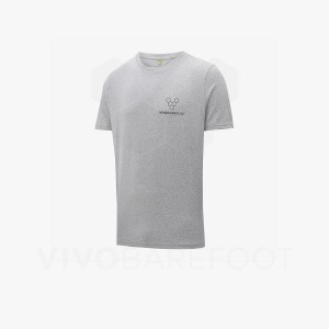 Camiseta Vivobarefoot Rapanui Naturally Coloured T-shirt Hombre Gris | AR161HT