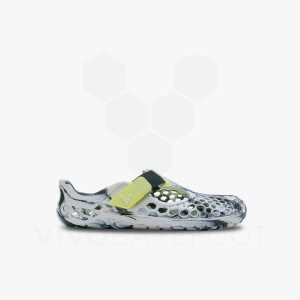 Sandalias Vivobarefoot Ultra Bloom Niños Obsidian Blancas | AR434UK