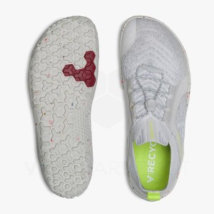 Zapatillas Trail Running Vivobarefoot Primus Trail Knit FG Hombre Blancas | AR068WH